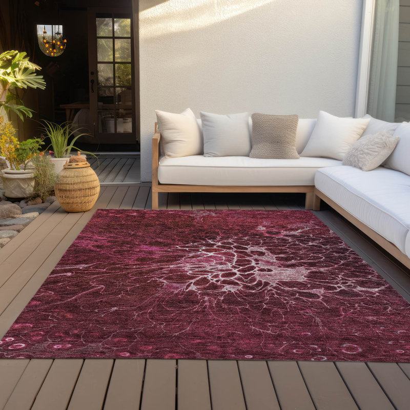 Tiliyah Abstract Indoor / Outdoor Rug, Rectangle 3' x 5'