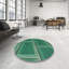 Tapis à motif géométrique vert-2026981870