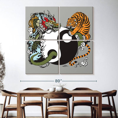 Dragon et tigre Yin Yang