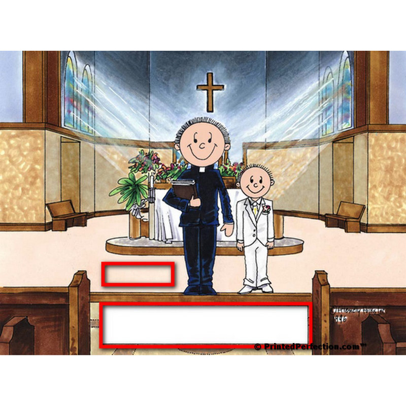 Communion personnalisée, aimant acrylique garçon - prêtre mâle - excellent cadeau!, Oui