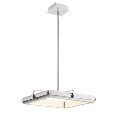 Annilo 1 light Chandelier in Chrome and nickel