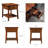 Mission Solid + Manufactured Oak Wood Side Table in Russet-1763961776-1763961778