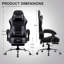GTPLAYER Adjustable Reclining Ergonomic Swiveling PC & Racing Game Chair with Footrest-113244925