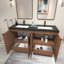 Meuble-lavabo autoportant 59 po Monterey + lavabo double en acrylique renforcé noir-570135855