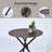 Menca 29.5'' Round Dining Table, Wood Top Breakfast Table With Black Metal Legs-1948582876