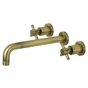 Concord Double Handle Wall Mounted Tub Spout