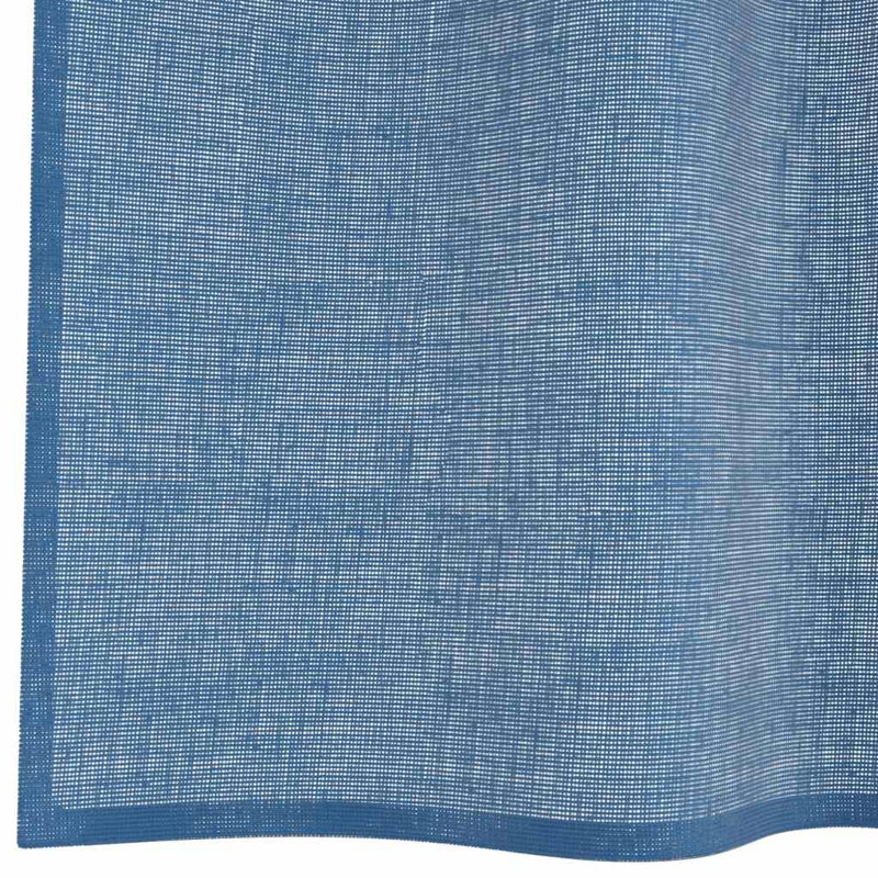 Semi Sheer Curtain Pair, Royal Bue, 140cm Width x 140cm Drop