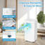 Climatiseur portatif 8 000 BTU avec télécommande pour une pièce jusqu'à 350 pieds carrés Ft., Unité de climatisation 3 en 1 autoportante avec refroidissement, déshumidificateur, fonction de ventilateur, AC compact avec ensemble d'installation pour la maison