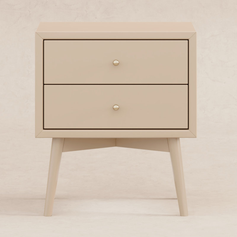 Palma Nightstand With USB Port, Beige