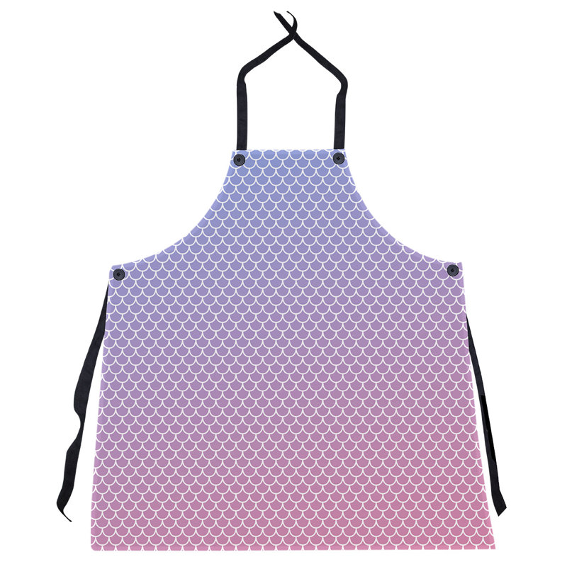 Bib Apron, Blue/Pink