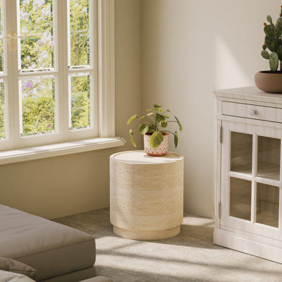 Table d'appoint en béton pour l'extérieur