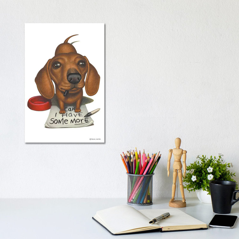 Dachshund Some More? by Danny Gordon - Wrapped Canvas Print, 101.6 cm H x 66.04 cm W x 3.175 cm D
