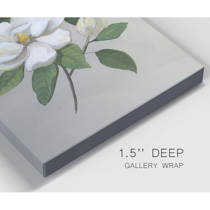 «Botanical Magnolia» par Nan, reproduction d'art sur toile tendue, H 12 po x l 8 po x P 1 po