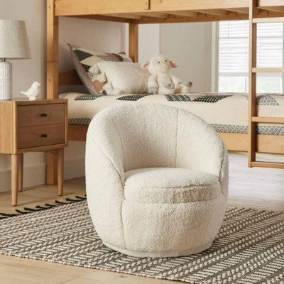 Hasting Upholstered Swivel Barrel Chair