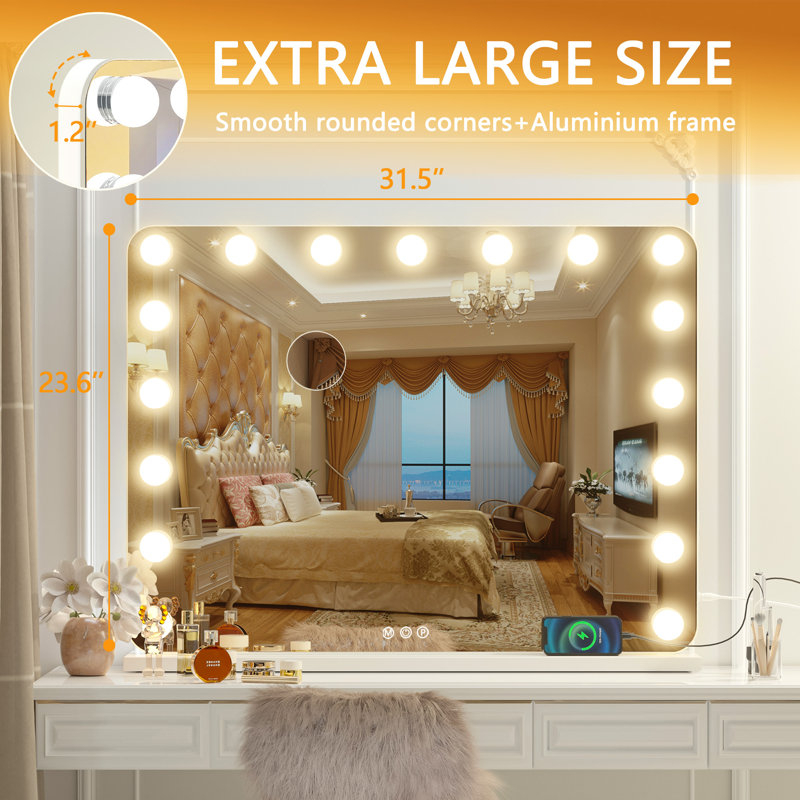 Miroir rectangulaire à DEL