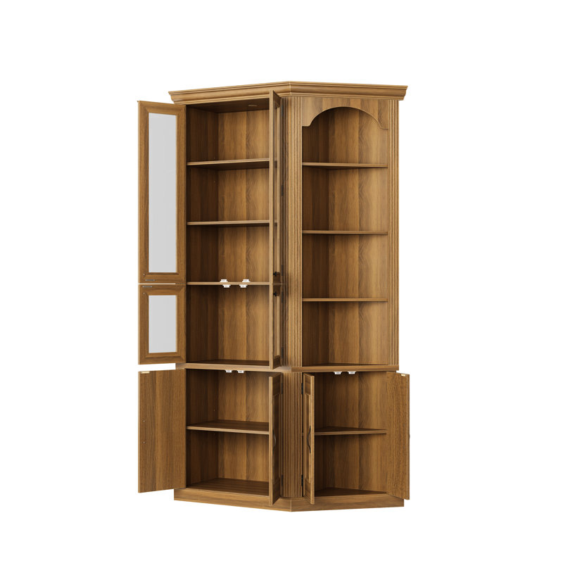 Bibliothèque de coin Busby, Noyer
