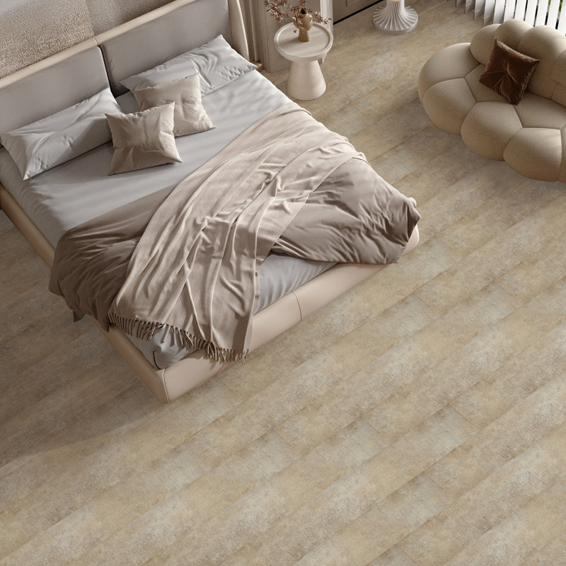6" x 18" Luxury Vinyl Tile,Self-adhesive Vinyl Flooring, Terra Yellow