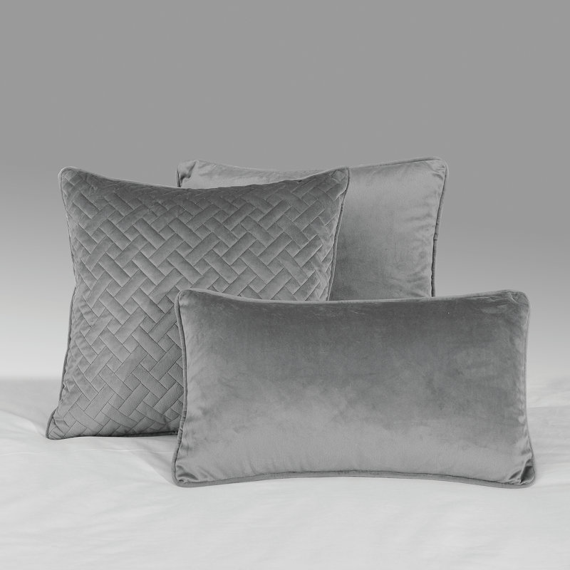 Ariel Square Cushion Cover, Silver