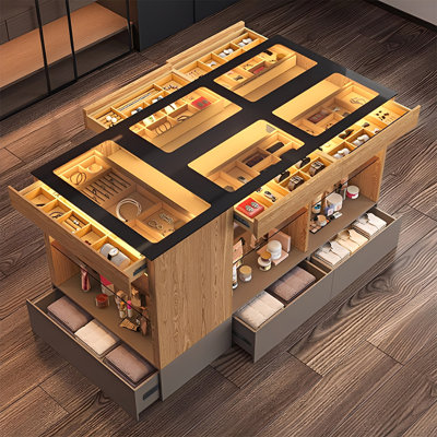 Des vitrines simples et élégantes avec une conception à plusieurs rangements, convenant aux bijouteries et aux magasins de mode
