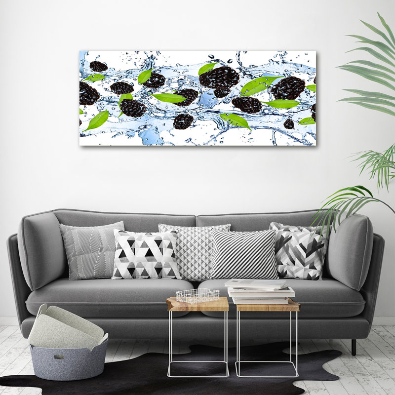 Blackberries And Water - Wrapped Canvas Print