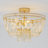 3 - Light Shell Semi Flush Mount Ceiling Light