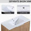 Meuble-lavabo de salle de bain avec lavabo et armoire d'appoint - 36 po - Grattoir élégant - Matériau luxueux