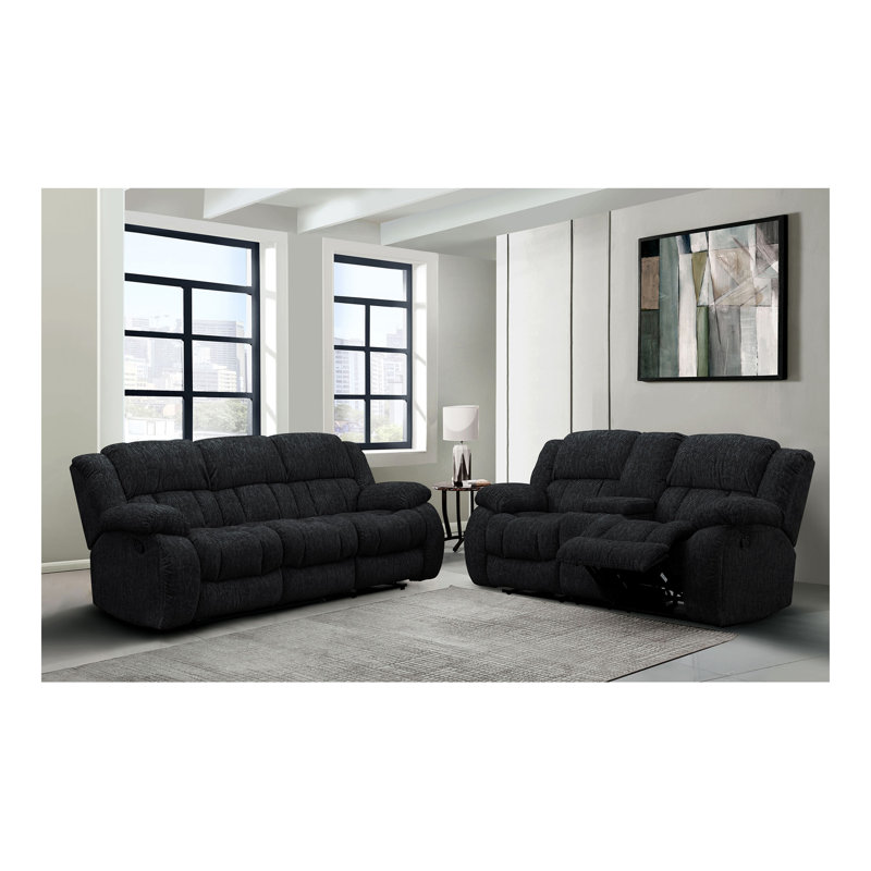 Causeuse inclinable STONIC EBONY, Noir