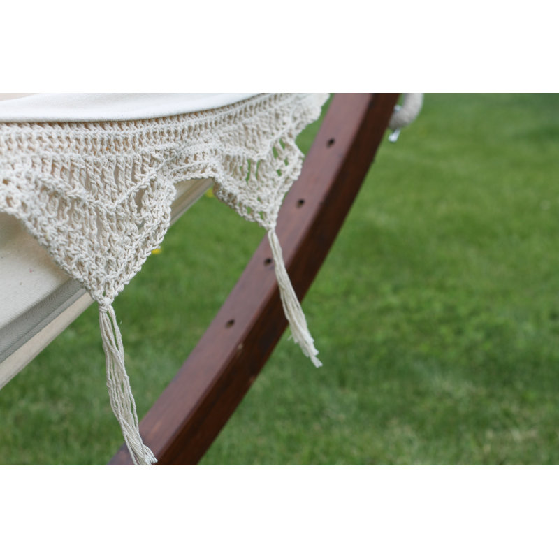 Natalia Double Hammock with Stand, White