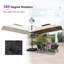 Parasol carré 120 "avec base à roulettes incluse, taupe-97805087