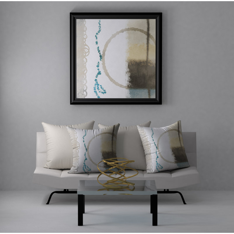 Abstract Throw Pillow, 24" H x 24" W