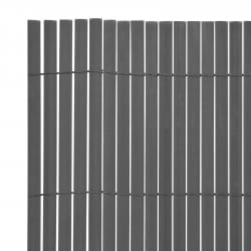 Double-Sided Garden Fence Privacy Barrier, 90 x 400 cm, Grey