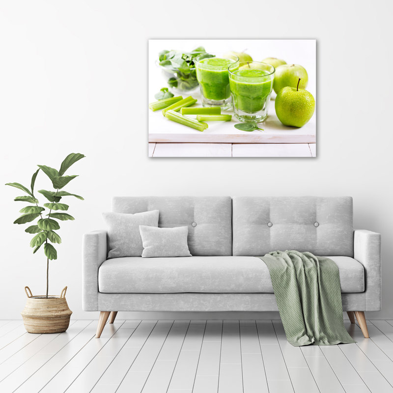 Green Cocktail - Wrapped Canvas Print