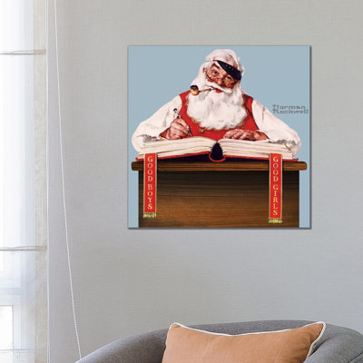 No Christmas Problem Now by Norman Rockwell - Painting on Canvas
