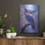 «Young Blue Owl with Big Yellow Eyes» par Momart, art mural en métal-1994729670
