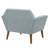 Lounge Chair With High Foam - Blue Upholstery, Button Back Extra Tufting,-2117762461