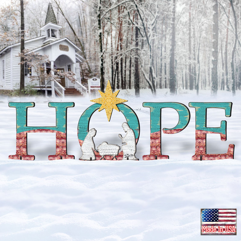 Hope Nativity Yard Lawn Art