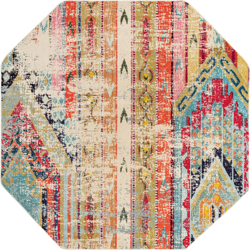 Sierra Southwestern Indoor Rug, Octagon 7'
