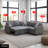 83" Wide Extendable Sectional Sofa Bed