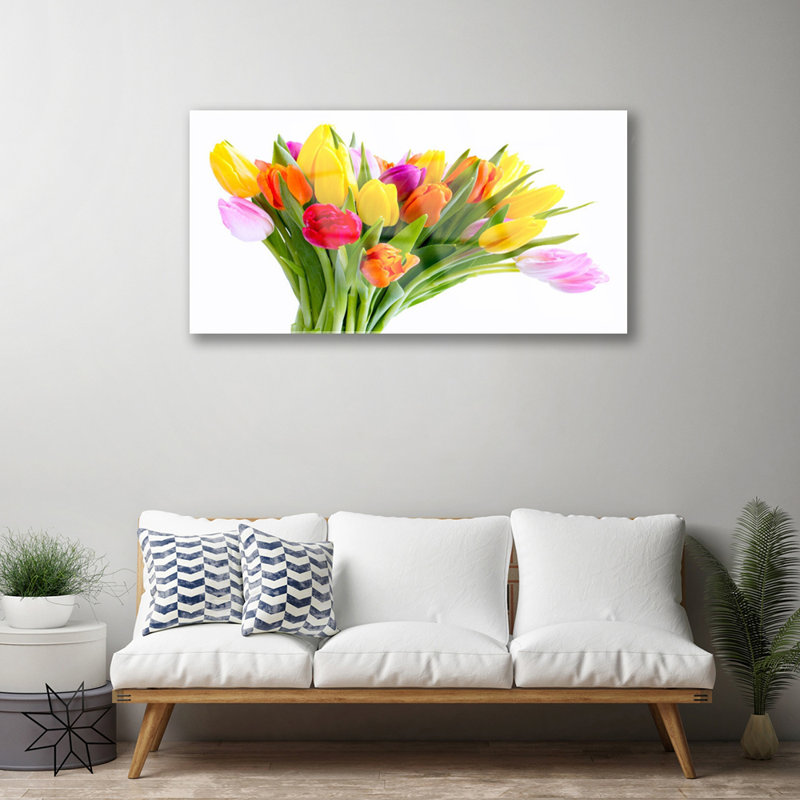 Floral Tulips - Unframed Photograph on Glass