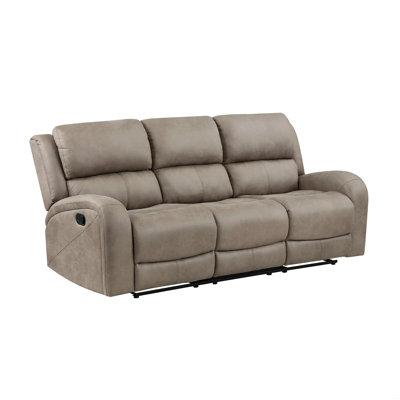 Reclining Sofa 1Pc Brown Plush Comfortable Living Room Furniture