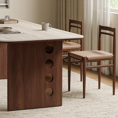 Simple retro rectangular dining table set