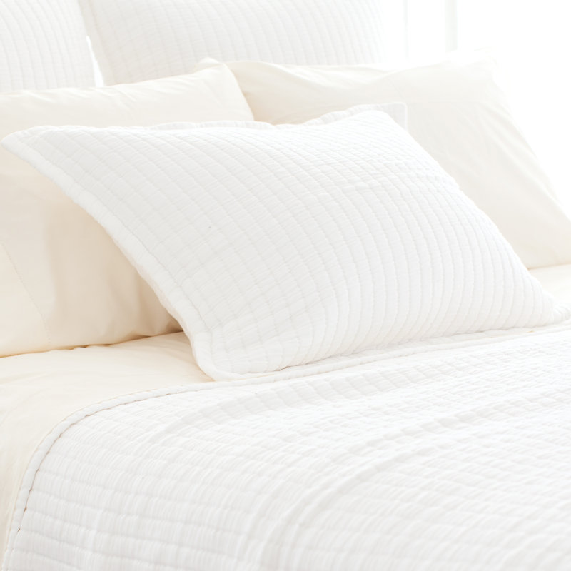 Boyfriend Matelasse Sham, Standard, White