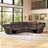 Mamata Classic and Overstuffed Soft Faux Leather Manual Reclining Corner Sectional-94320391-121423343