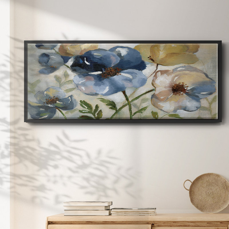 Winter Blooms- Framed Canvas, 20" H x 50" W