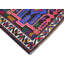 Tapis de couloir unique en laine noué à la main des années 1960 de 2 pi 10 po x 12 pi 1 po en rose / bleu / vert / jaune