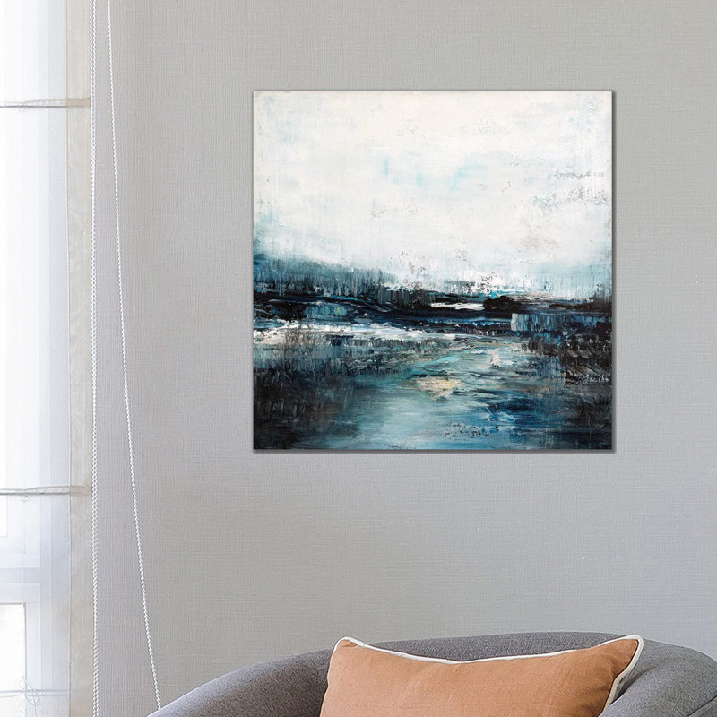 Soft Blue Riverbed 1 Piece Wrapped Canvas Painting, 66.04cm H x 66.04cm W