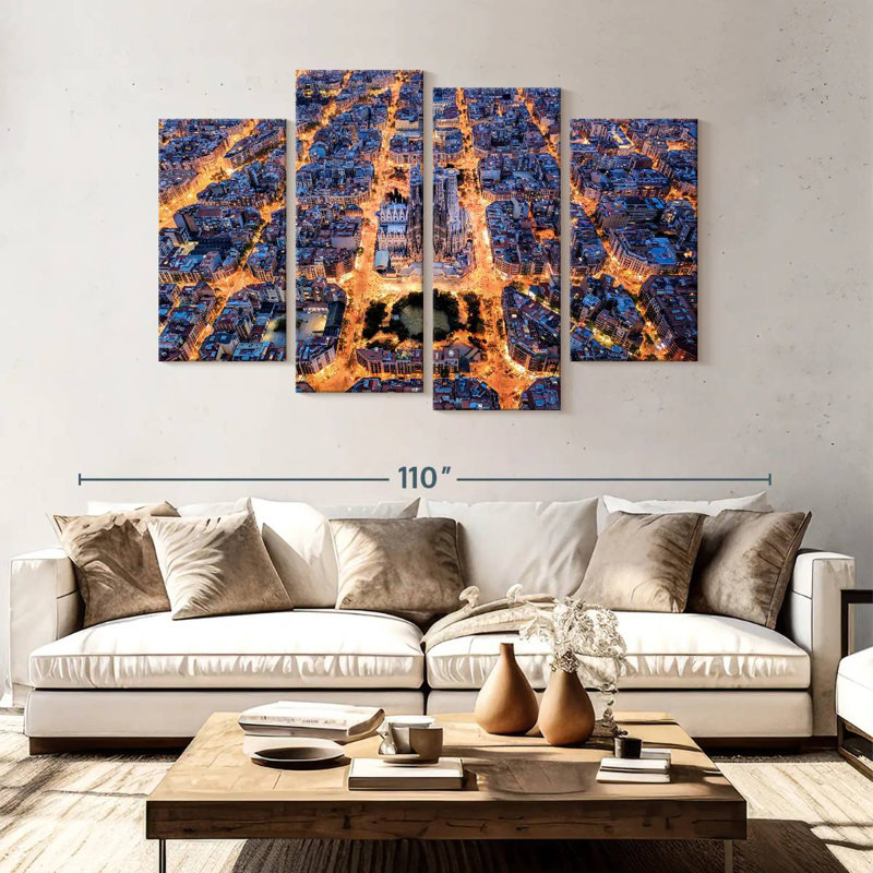 Keesha Barcelona City Lights, H 54 po x l 84 po