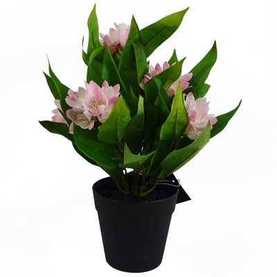 Plastic, Silk Freesia Arrangement in Pot