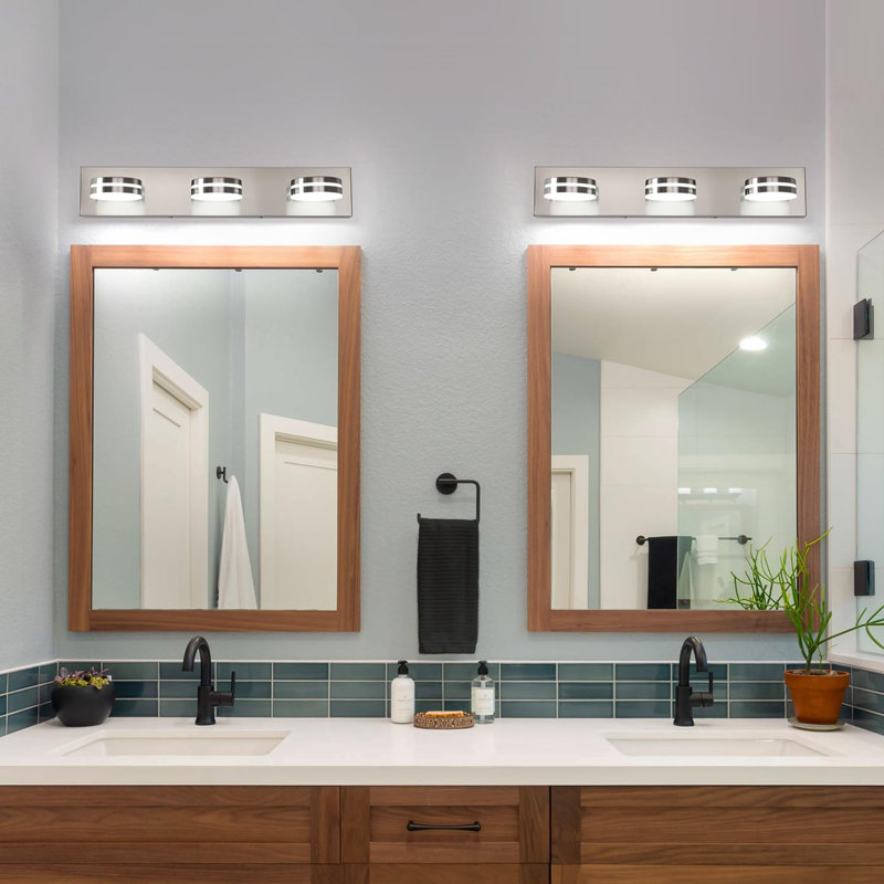 Ravo LED  Vanity Light High Transmittance and Dimmable 5500K with 270° Rotatable Head, Brushed Nickel, 3 Lights