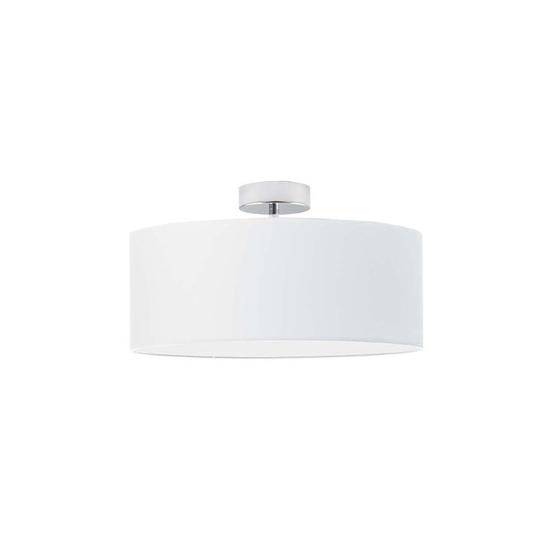 Audriona Semi Flush Mount, White, Chrome, 30cm H x 40cm W x 40cm D